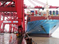 臺風“黑格比”過境后,上海這個最大港口迅速恢復往日繁忙 臺風“黑格比”過境后,上海這個最大港口迅速恢復往日繁忙